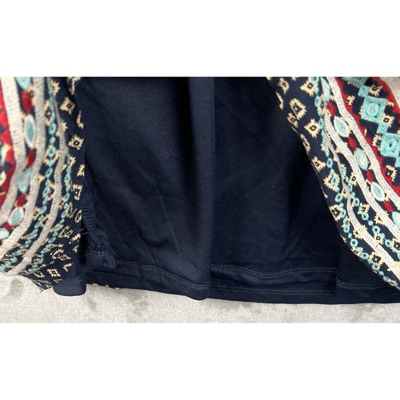 ANTHROPOLOGIE  THML Faye Embroidered Halter Dress Women's Large Lined Bohemian - Picture 7 of 11